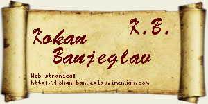 Kokan Banjeglav vizit kartica